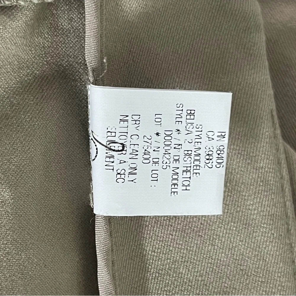 Theory Belinda 2 Bistrech Warm Khaki Pants Warm Khaki 8 - Picture 7 of 10